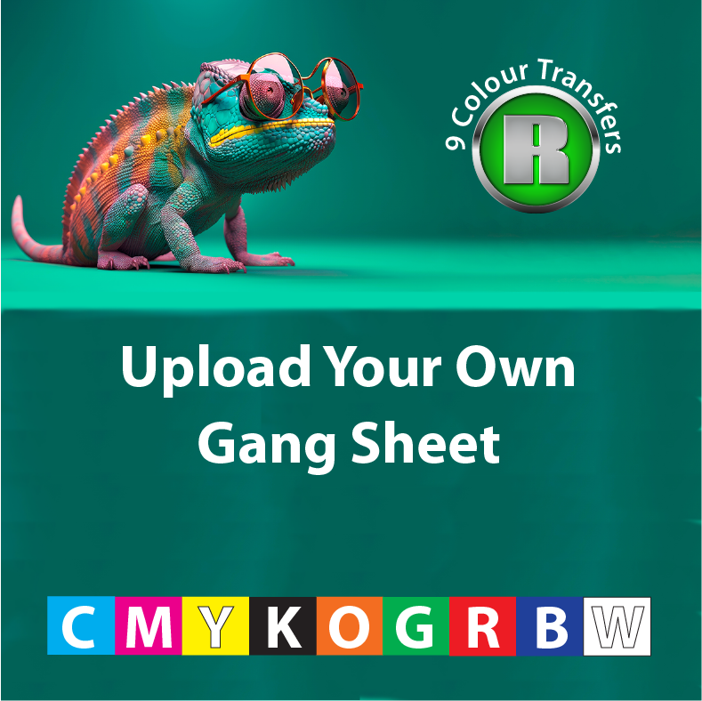 Upload your own gang sheet artwork